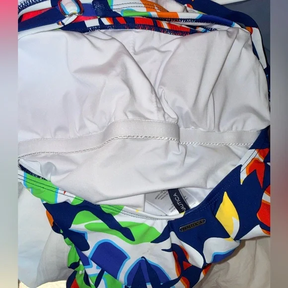 NWT Nautica Women's Standard One Piece Crossback Tummy Control Quick Dry Small - Picture 9 of 11